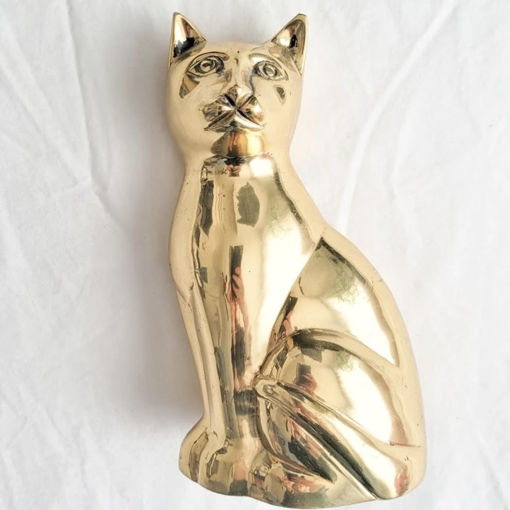 Gold Cat Figurine